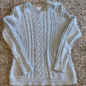 Grey Cable Knit Sweater